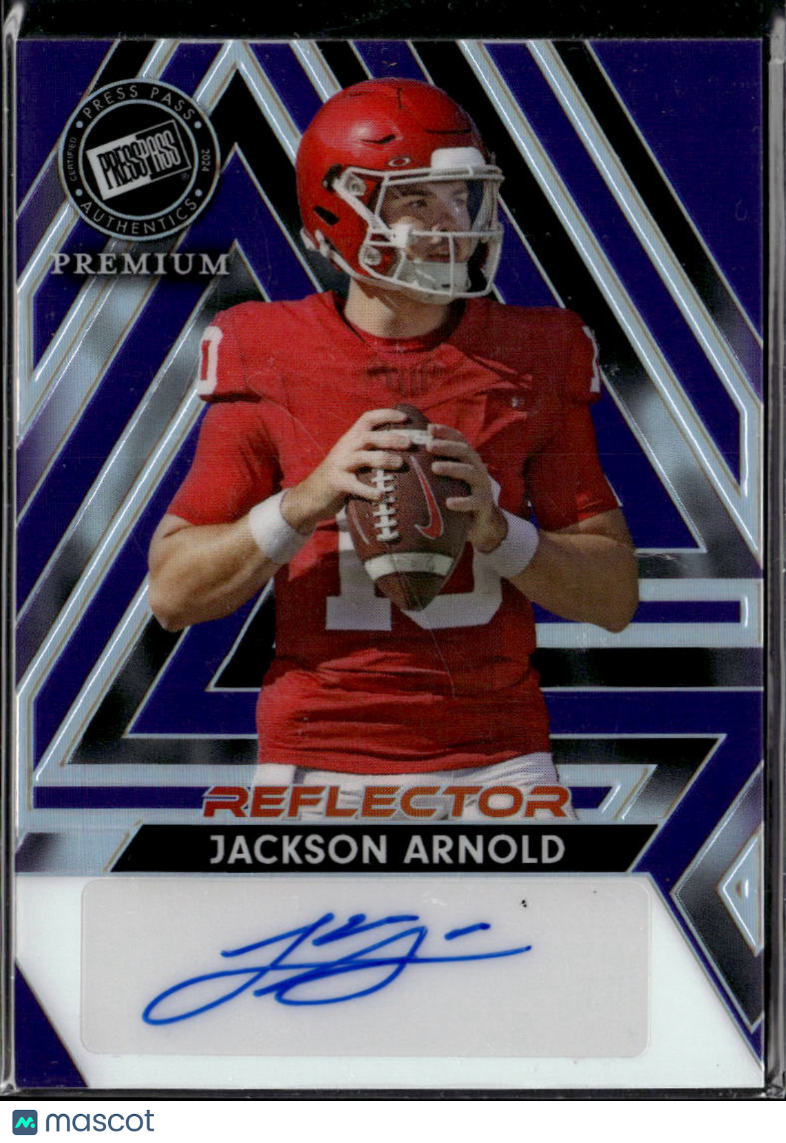 Jackson Arnold 2024 Leaf Press Pass Auto Autograph JERSEY # 10/15 Sooners