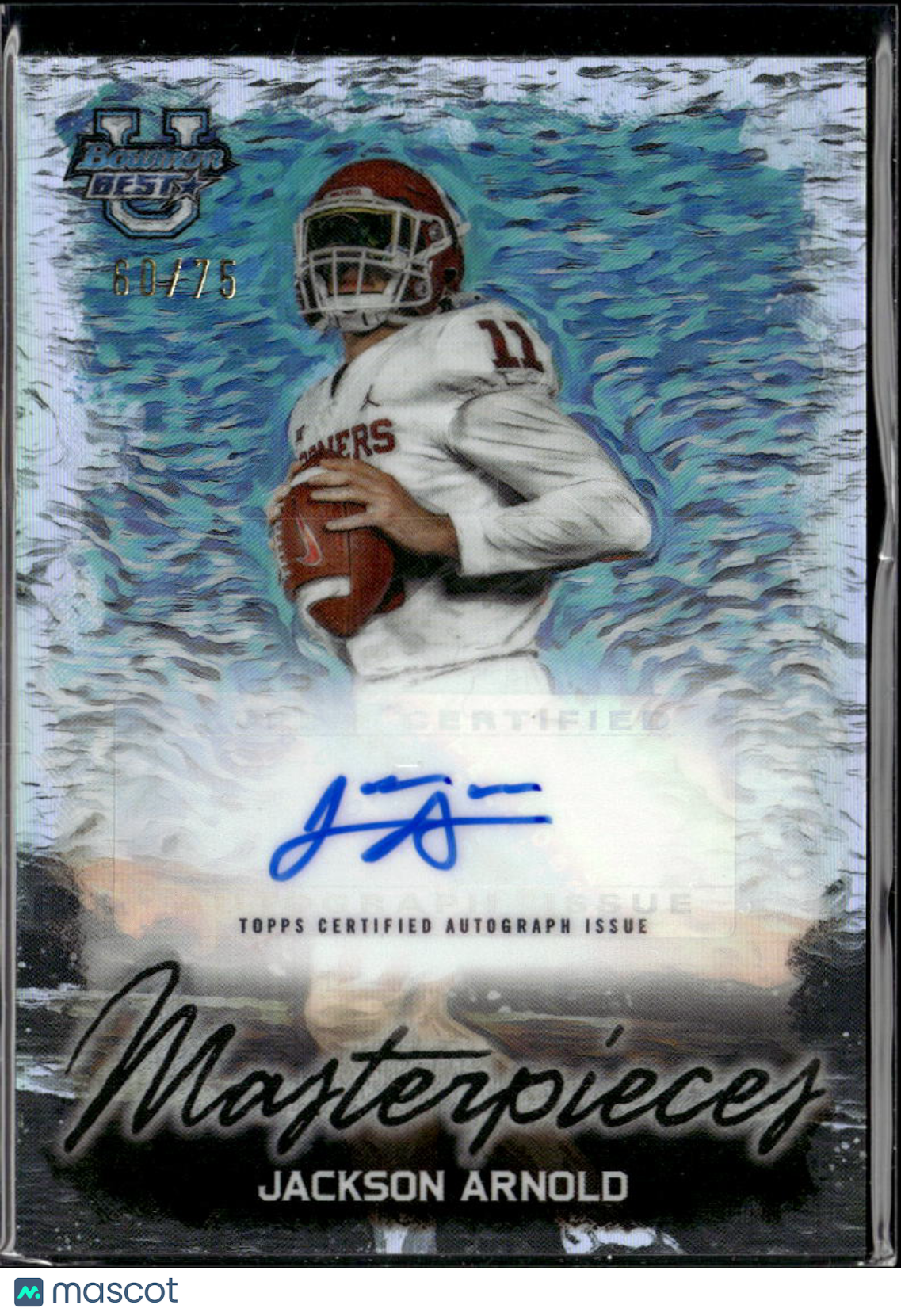 Jackson Arnold 2023 Bowman's Best Autograph Auto 60/75 Oklahoma Sooners