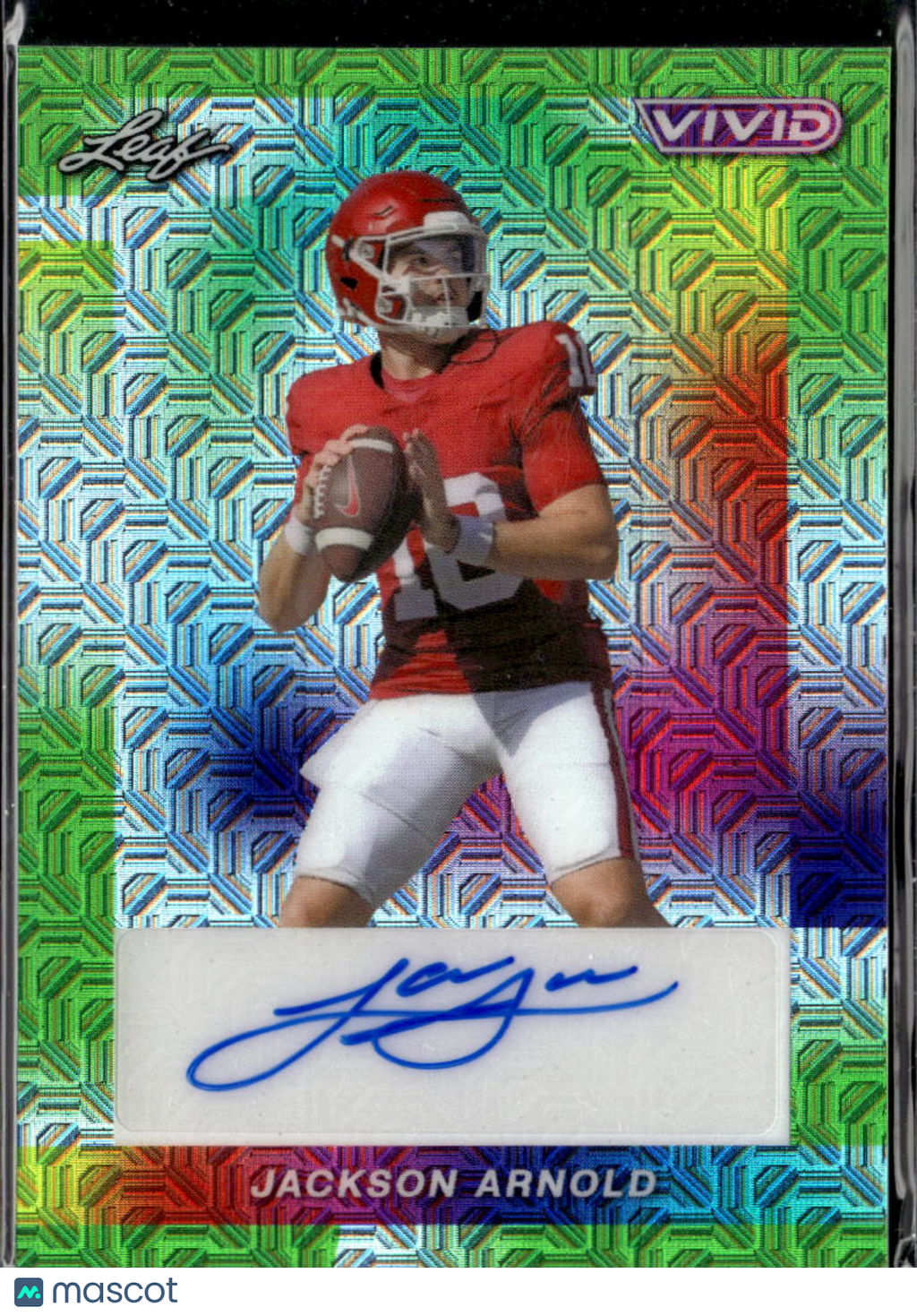 Jackson Arnold 2024 Leaf Vivid Auto Autogrpah RC 3/4 Oklahoma Sooners