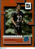 Daxton Hill 2022 Donruss Rated Rookie Orange Jersey Number 11/23 Bengals