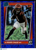 Ja'Marr Chase 2021 Optic Rated Rookie RC Blue Velocity Cincinnati Bengals