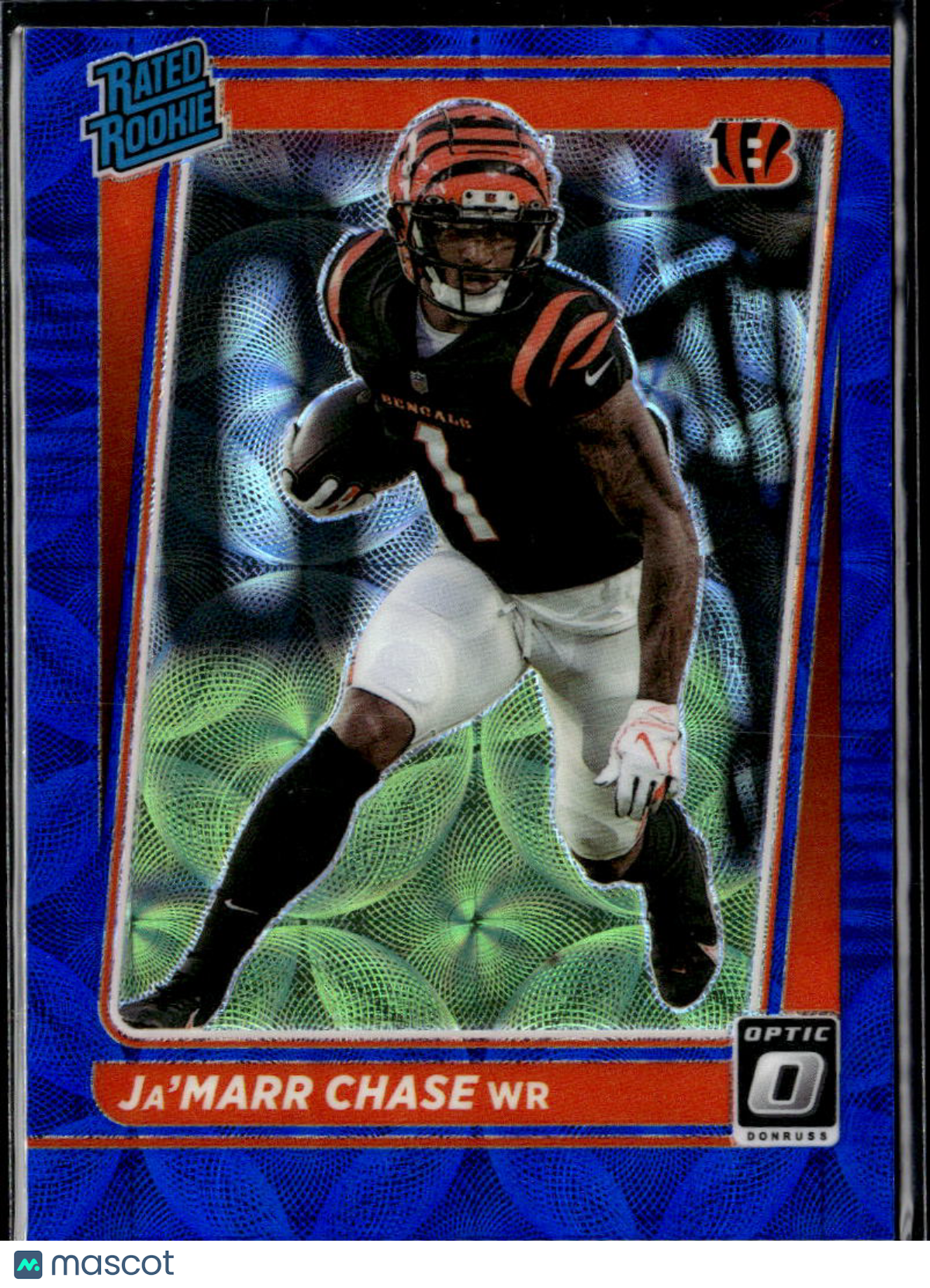 Ja'Marr Chase 2021 Optic Rated Rookie RC Blue Velocity Cincinnati Bengals