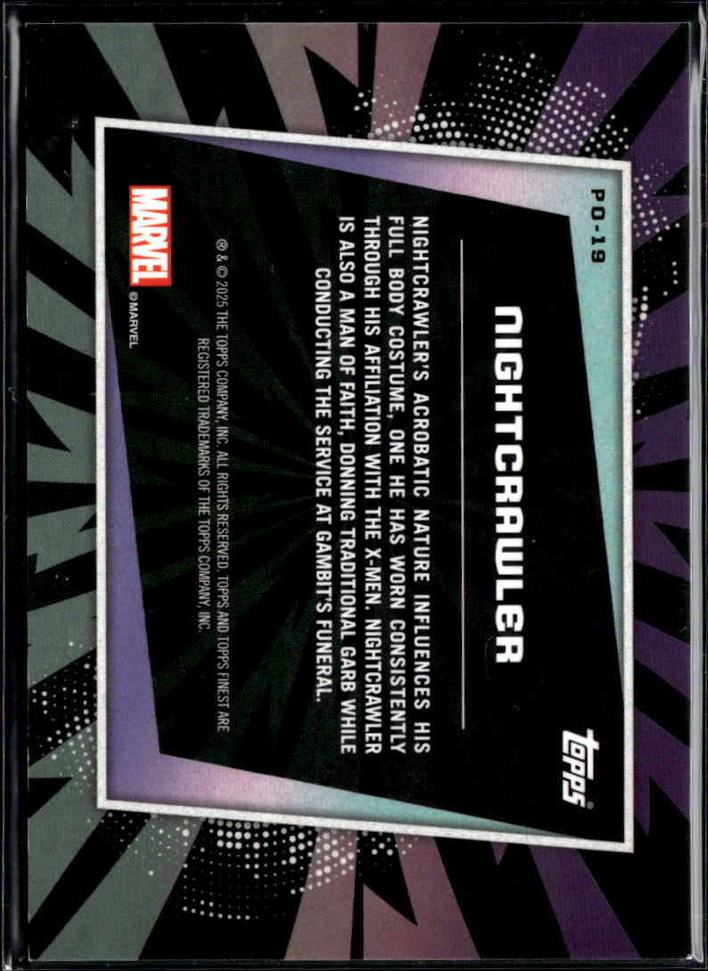 Nightcrawler 2025 Topps Finest Marvel X-Men XFractor 18/97 #PO-19