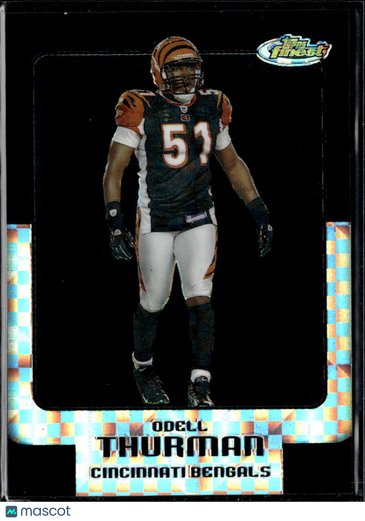 Odell Thurman 2005 Topps Finest Black Refractor 12/25 Cincinnati Bengals