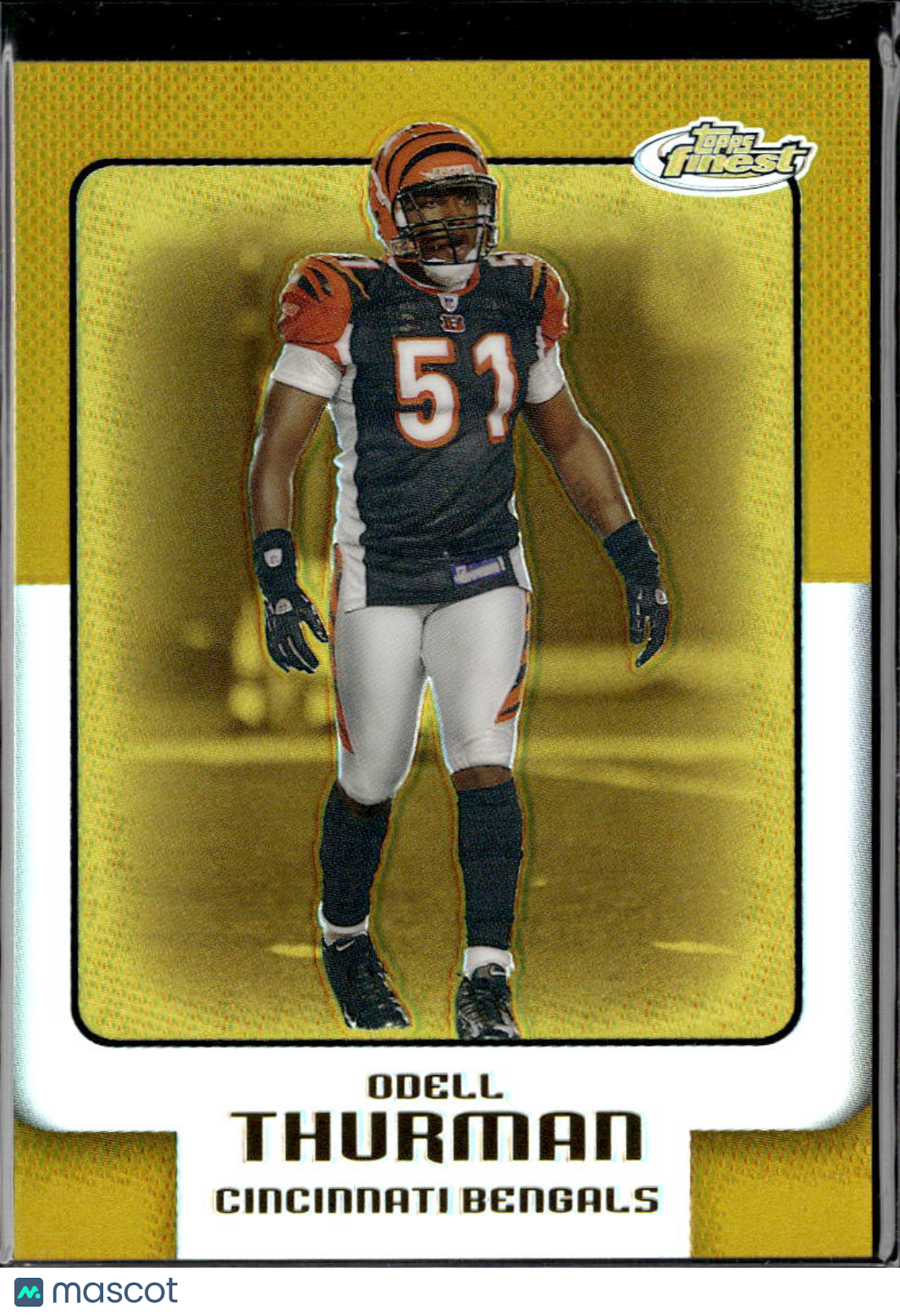 Odell Thurman 2006 Topps Finest GOLD Refractor 34/49 Cincinnati Bengals