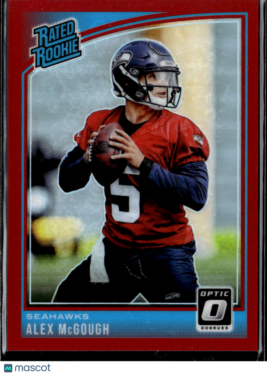 Alex McGough 2018 Optic Rated Rookie Red Prizm RC 40/99 Seattle Seahawks