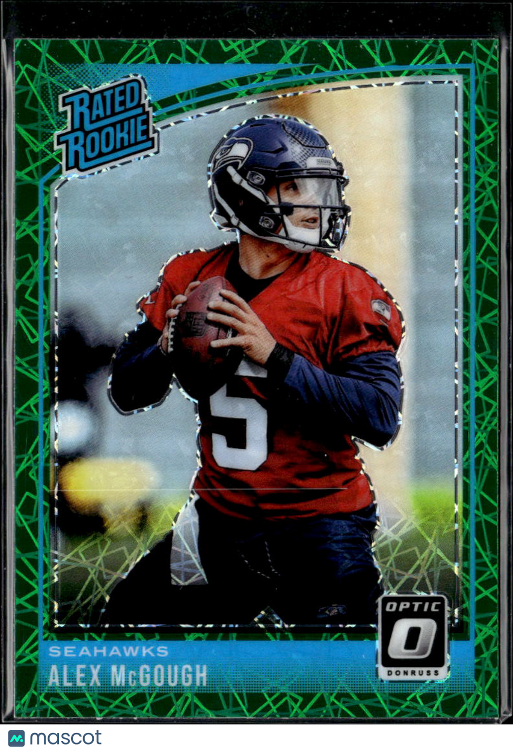 Alex McGough 2018 Optic Rated Rookie Green Velocity Seattle Seahawks