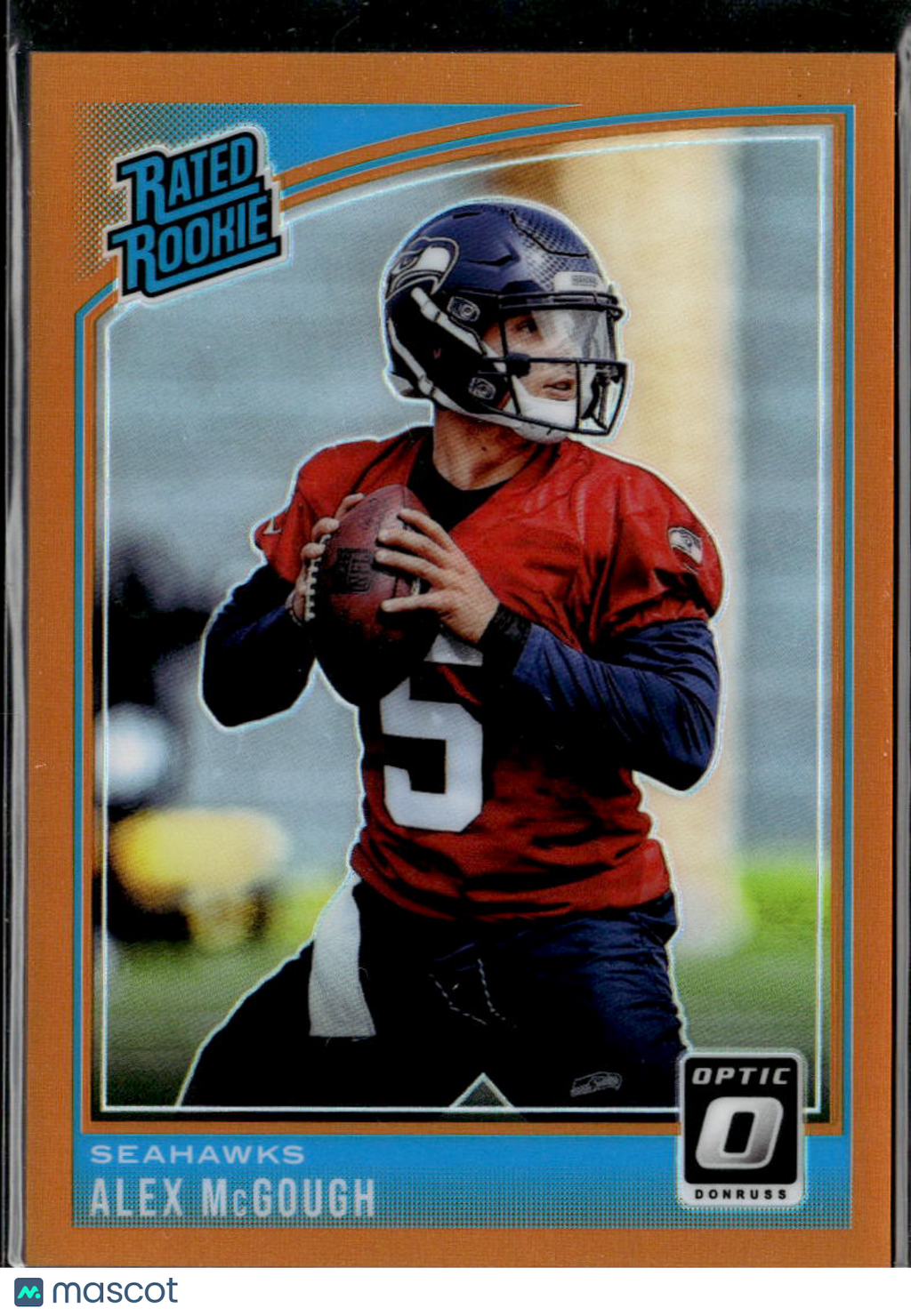 Alex McGough 2018 Optic Rated Rookie Orange 175/199 Seattle Seahawks