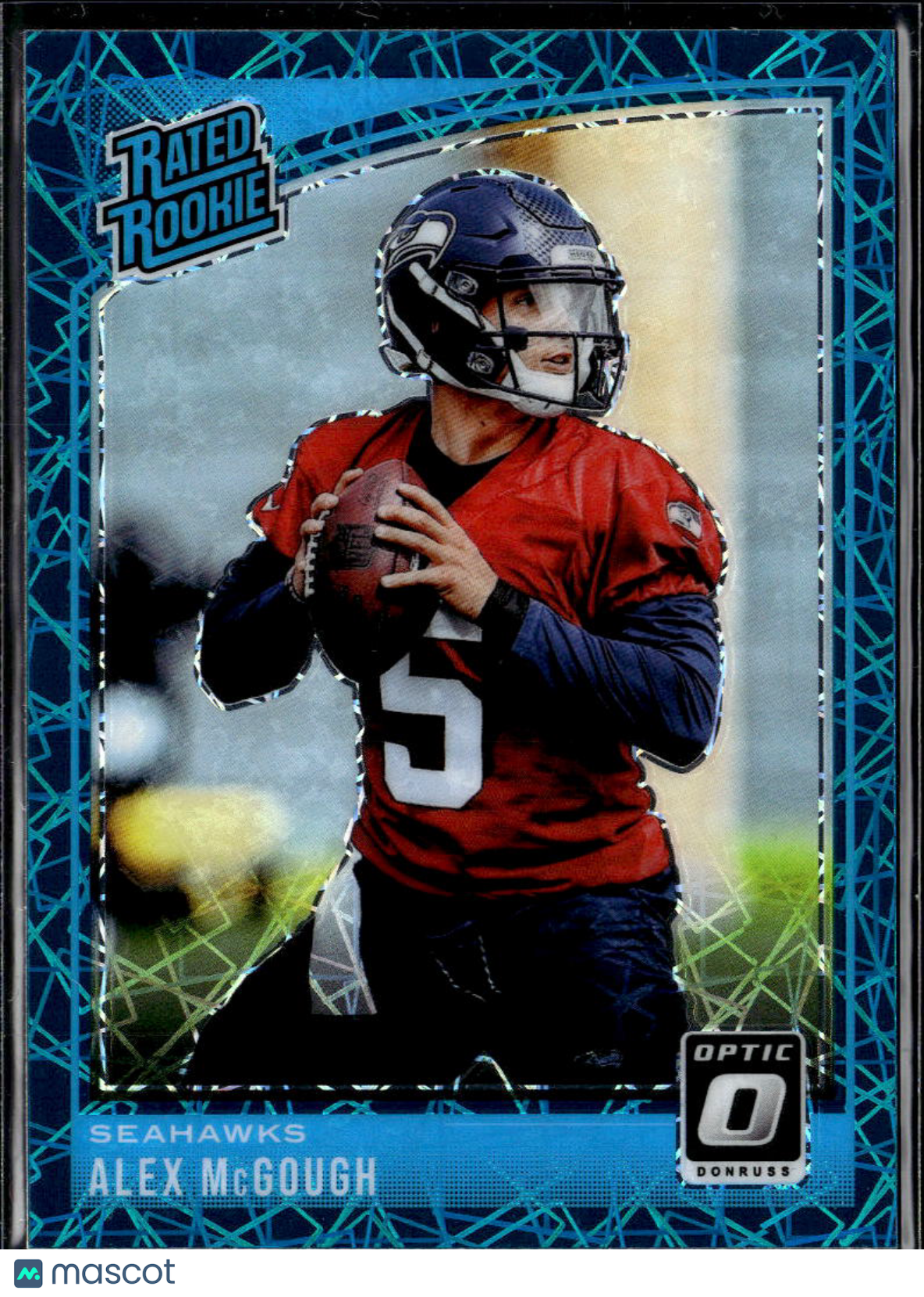 Alex McGough 2018 Optic Rated Rookie Teal Velocity Seattle Seahawks