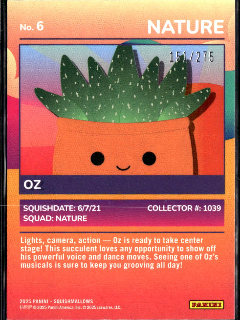 Oz Nature 2025 Panini Squishmallows 151/275 #6