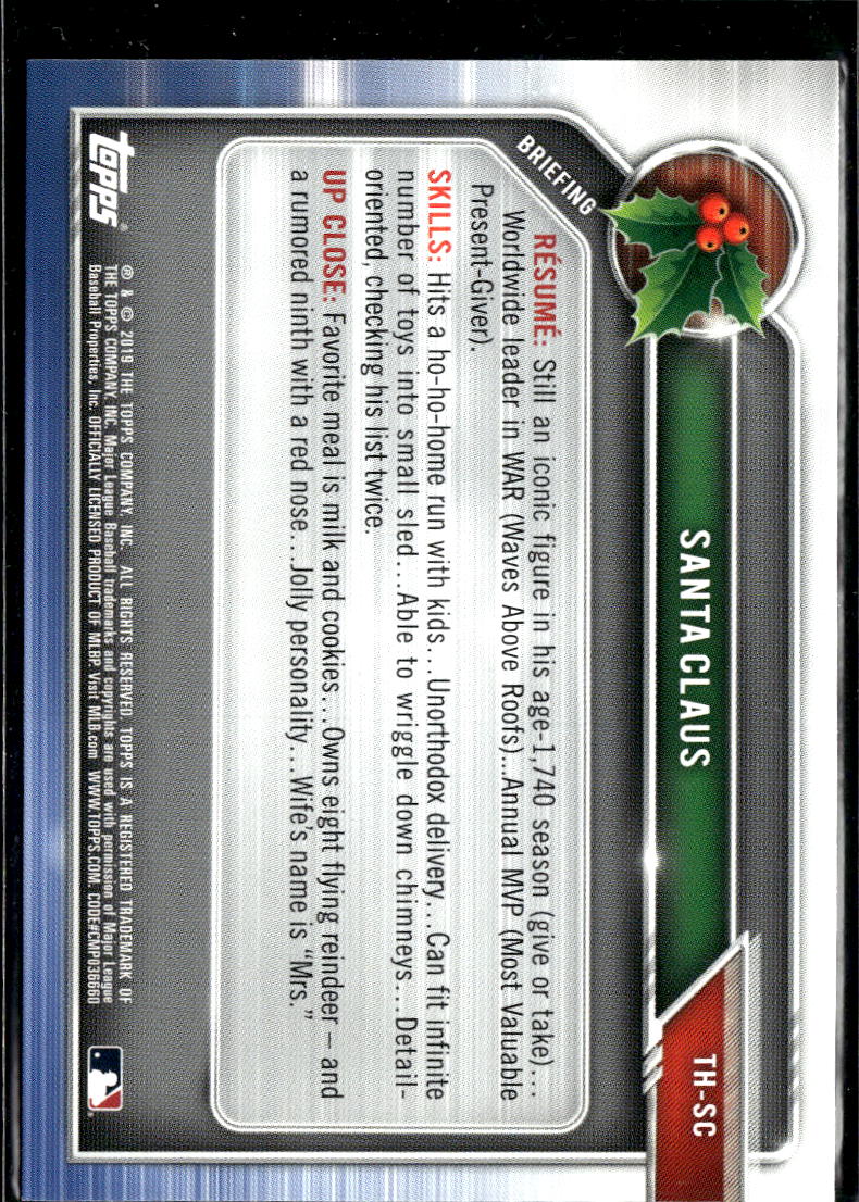 Santa Claus 2019 Topps Holiday North Pole SSP SHORTPRINT