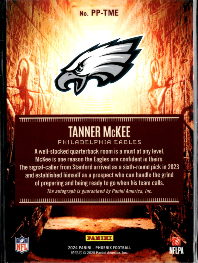 Tanner McKee 2025 Phoenix Phoenician Auto Autograph Philadelphia Eagles