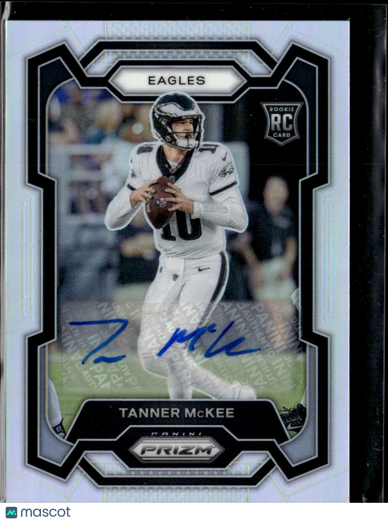 Tanner McKee 2023 Prizm Auto Autograh Silver Prizm RC Philadelphia Eagles
