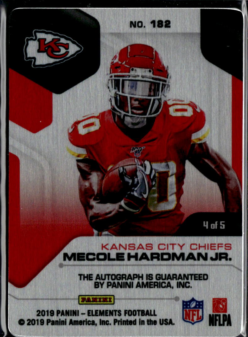 Mecole Hardman Jr. 2019 Elements Auto Autograph 4/5 Kansas City Chiefs