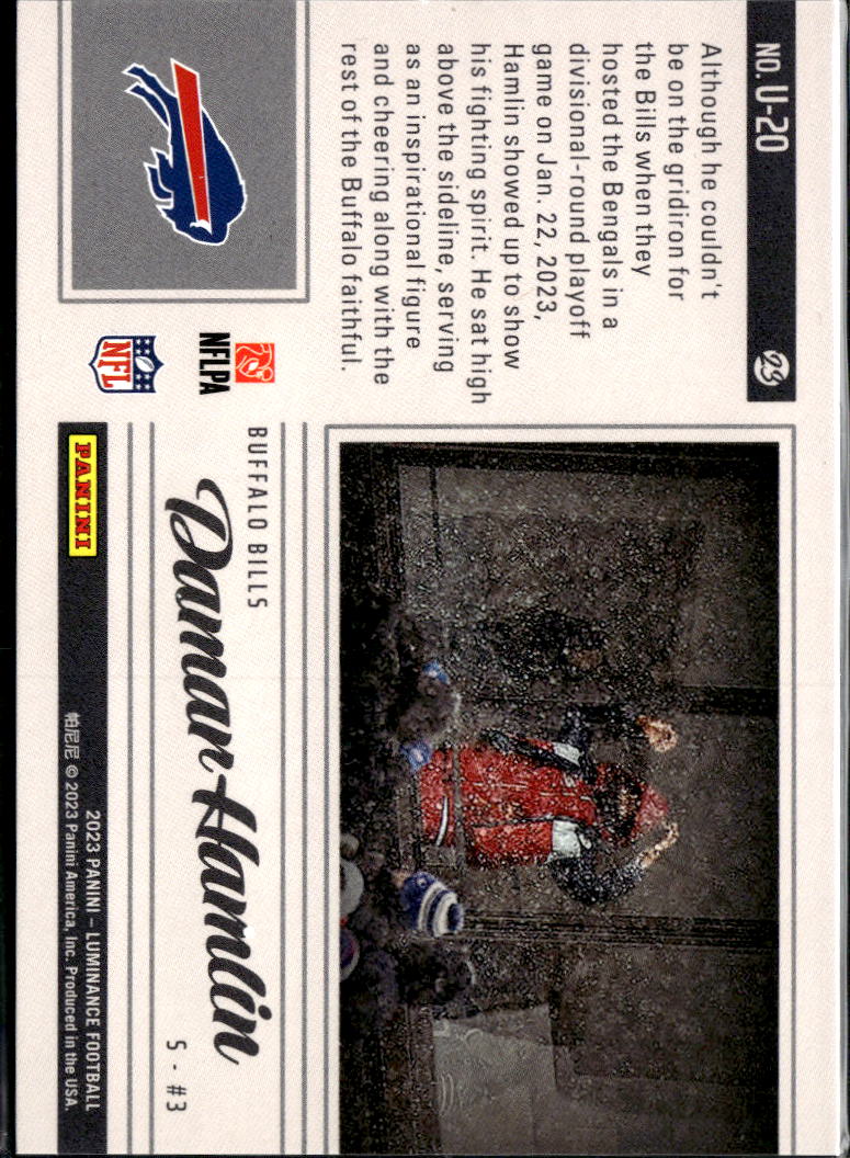 Damar Hamlin 2023 Luminance Unforgettable Orange 99/100 Buffalo Bills