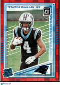 Tetairoa McMillan 2025 Optic Red Pandora Prizm RC Rookie Carolina Panthers
