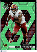 Brian Robinson Jr. 2025 Mosaic Green Fluorescent 9/10 Washington Commanders
