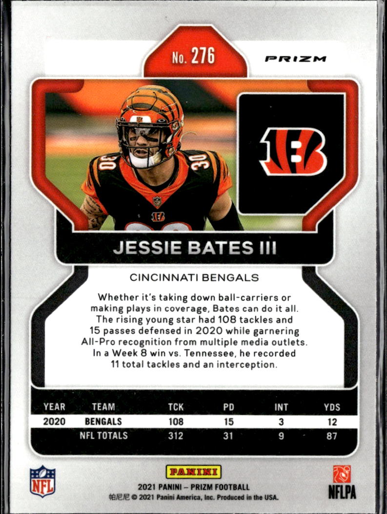 Jessie Bates III 2021 Prizm Retail Red Prizm SSP Cincinnati Bengals