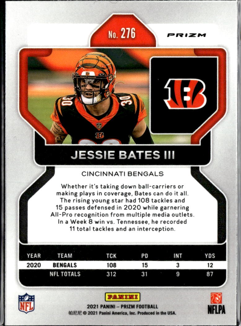 Jessie Bates III 2021 Prizm Retail Red Prizm SSP Cincinnati Bengals