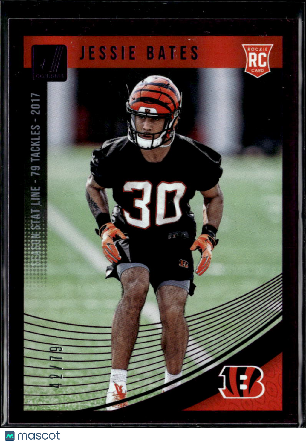 Jessie Bates 2018 Donruss Purple Stat Line 42/79 RC Cincinnati Bengals