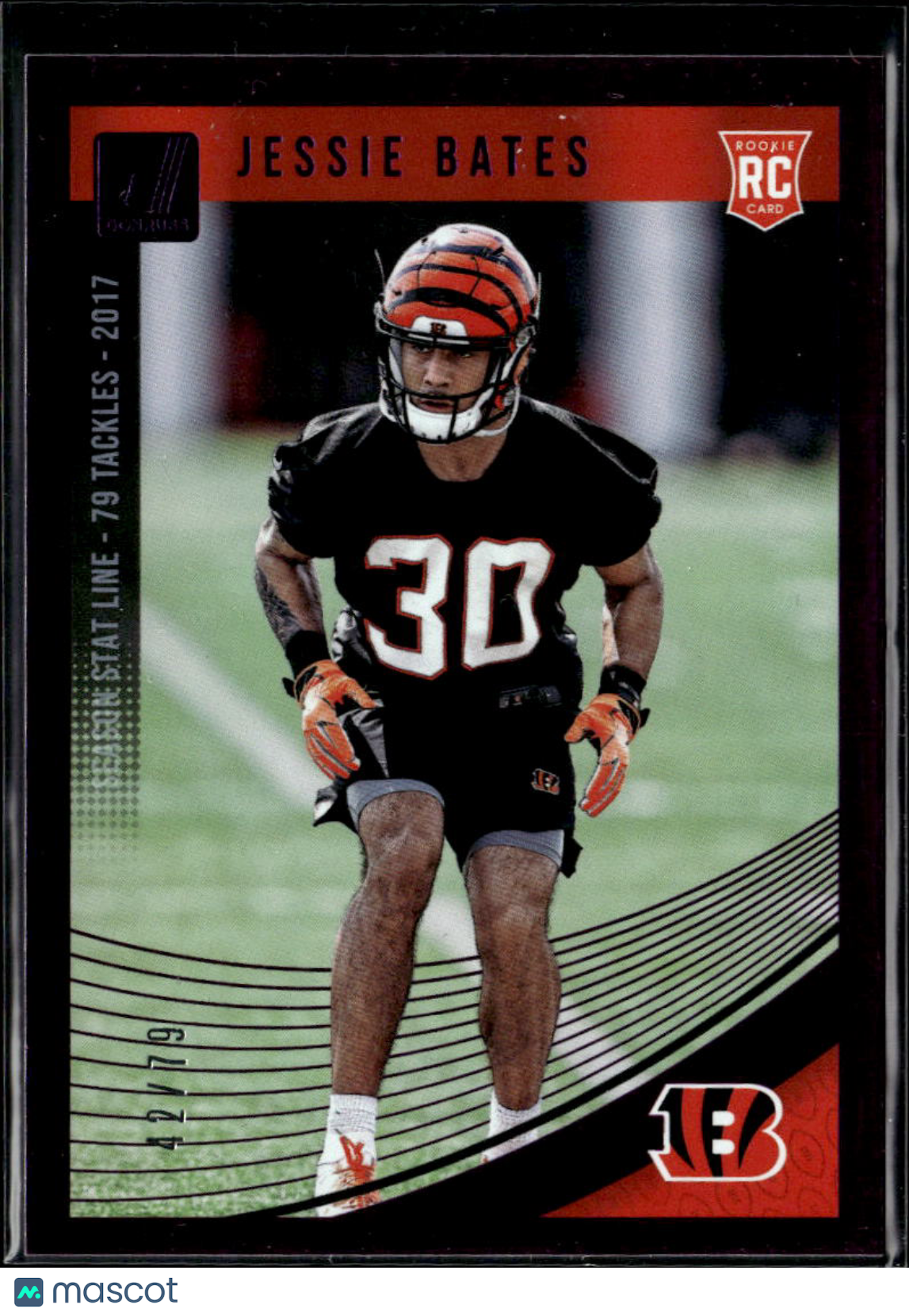Jessie Bates 2018 Donruss Purple Stat Line 42/79 RC Cincinnati Bengals