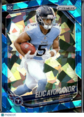 Elic Ayomanor 2025 Prizm Blue Ice Prizm Rookie RC 7/99 Tennessee Titans