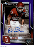 Eli Bowen 2025 Bowman Chrome Auto Autograph 73/75 Oklahoma Sooners