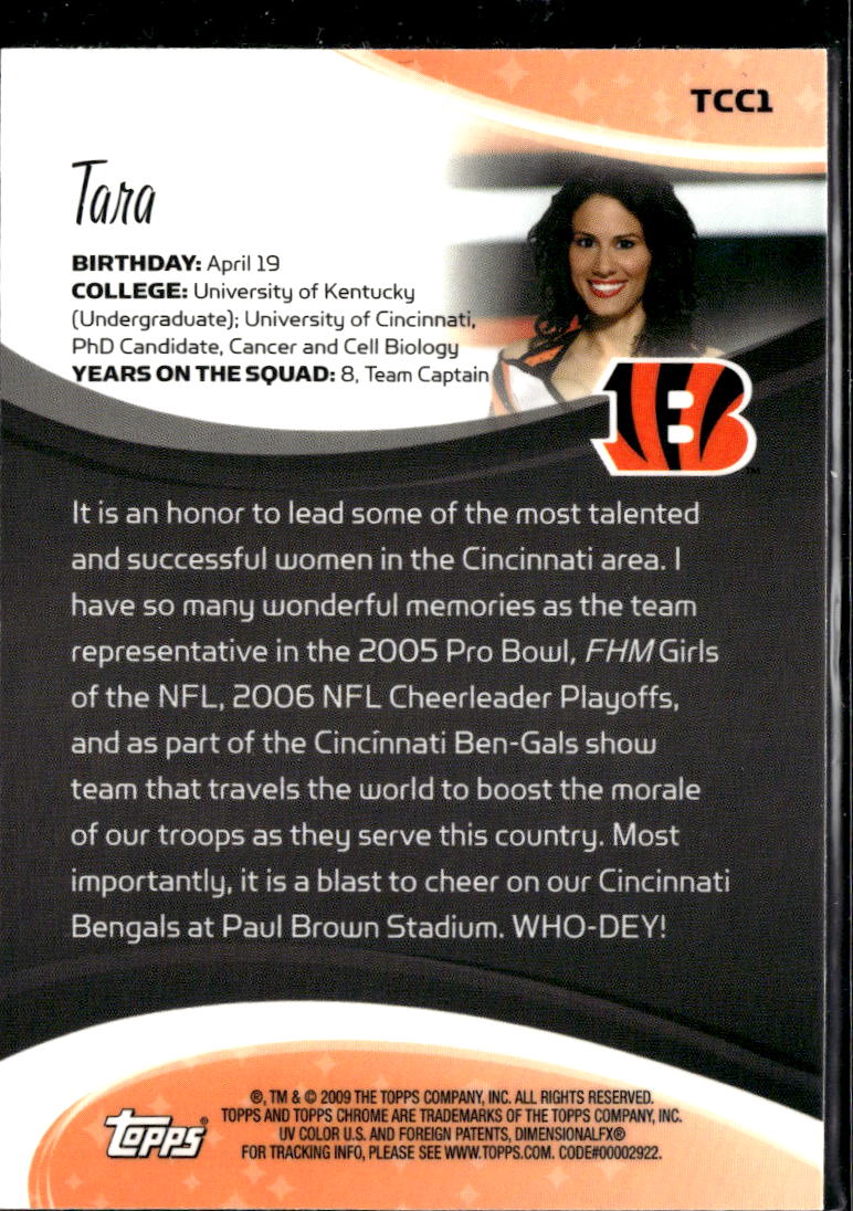 Tara 2009 Topps Chrome Cincinnati Bengals