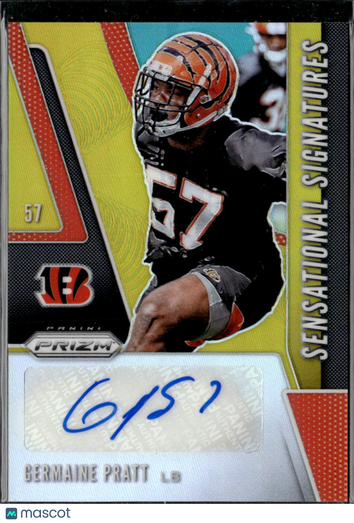 Germaine Pratt 2019 Prizm Auto Autograph GOLD RC 5/10 Cincinnati Bengals
