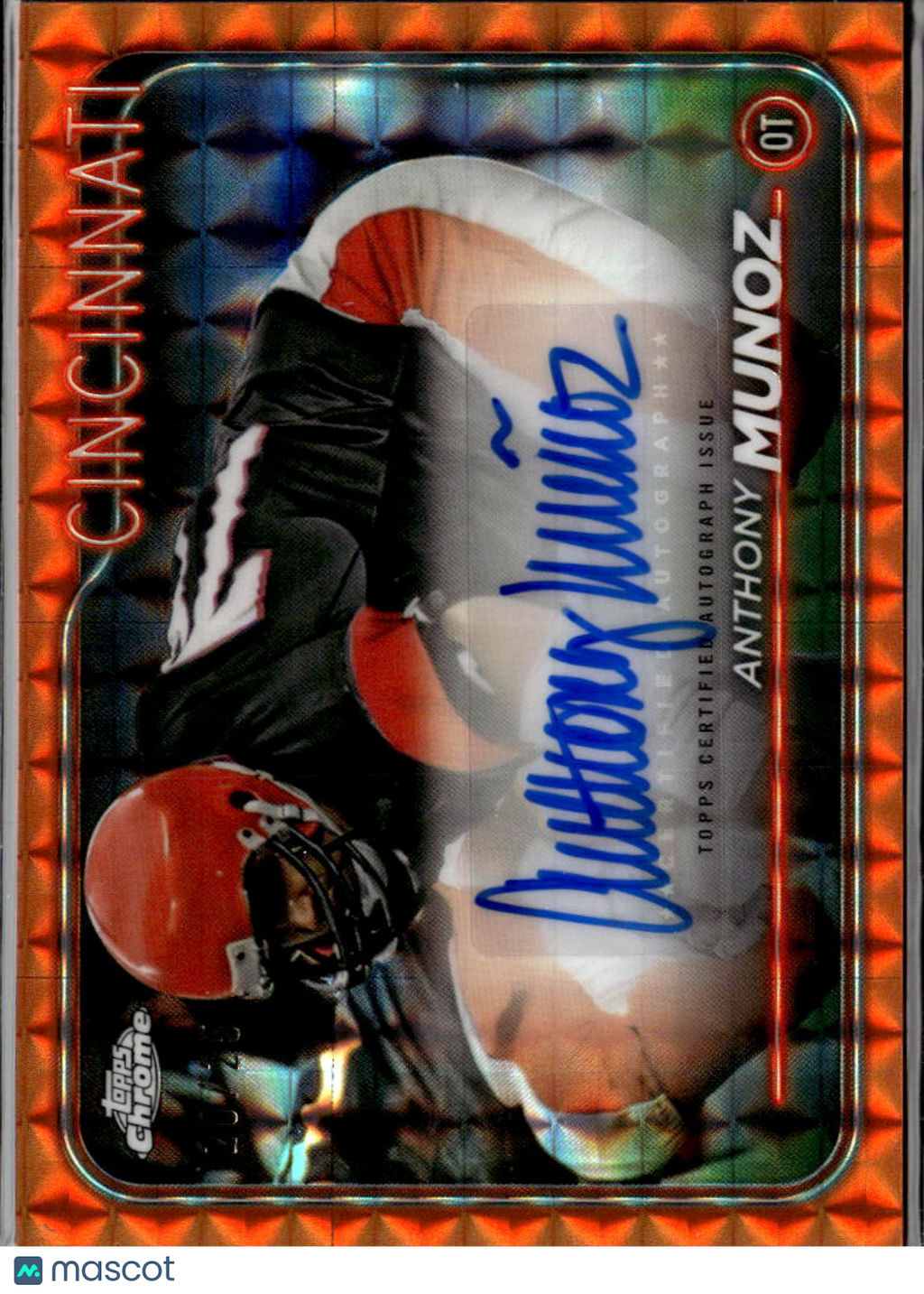Anthony Munoz 2024 Topps Chrome Auto Autograph Orange 20/25 Cincinnati Bengals