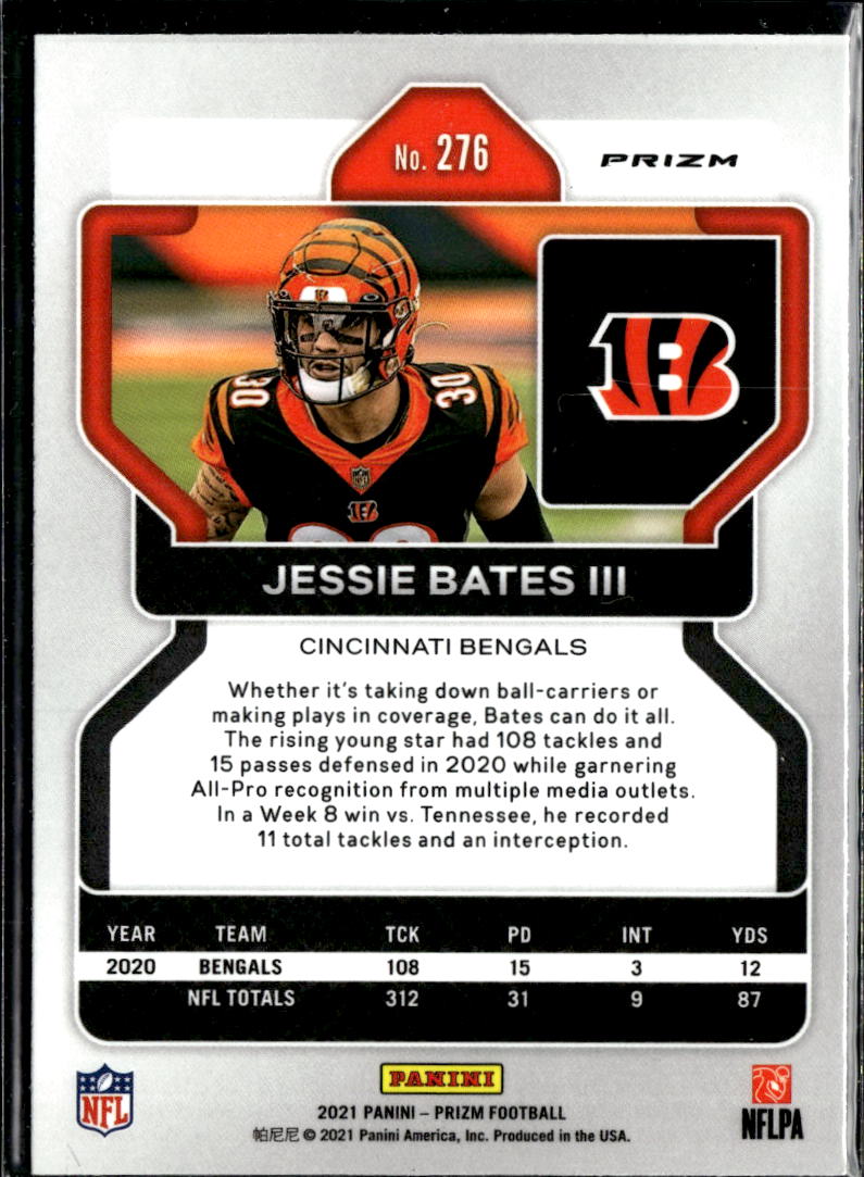 Jessie Bates III 2021 Prizm Retail Red Prizm SSP Cincinnati Bengals