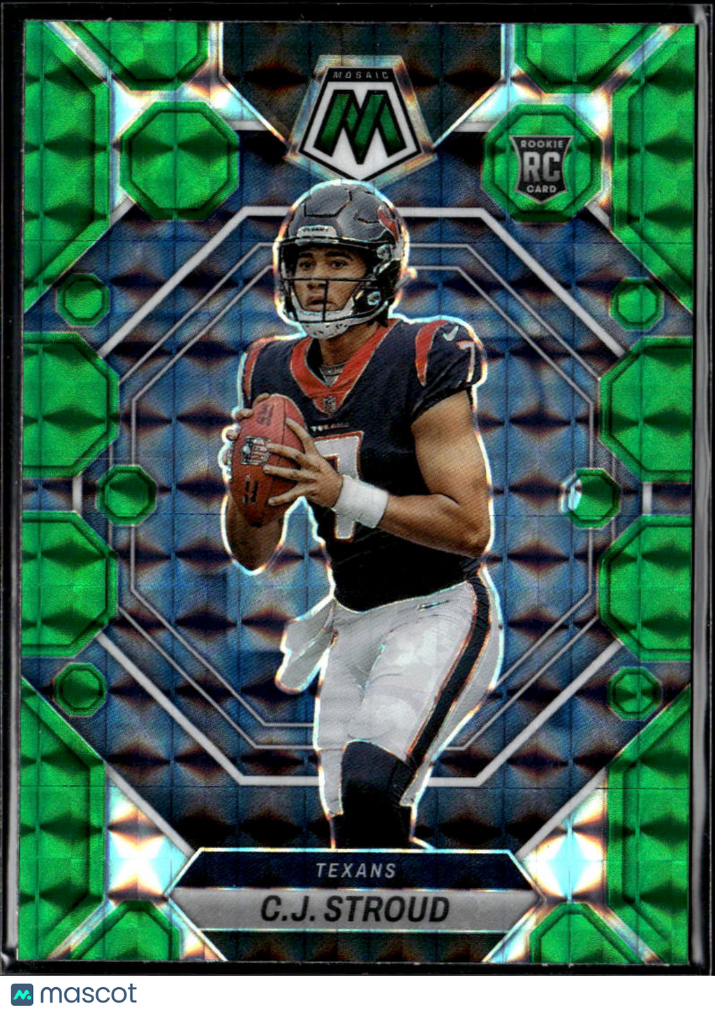 C.J. Stroud 2023 Mosaic Green Prizm Rookie RC Houston Texans