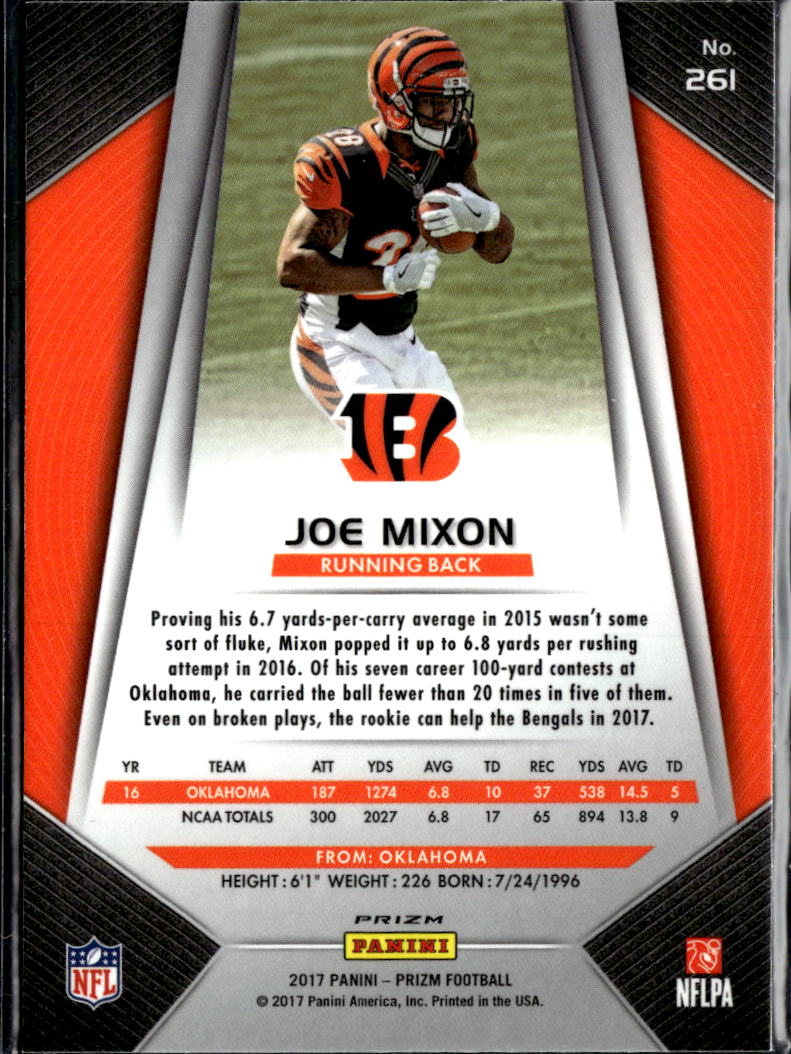 Joe Mixon 2017 Prizm Retail Red Prizm Rookie RC Cincinnati Bengals