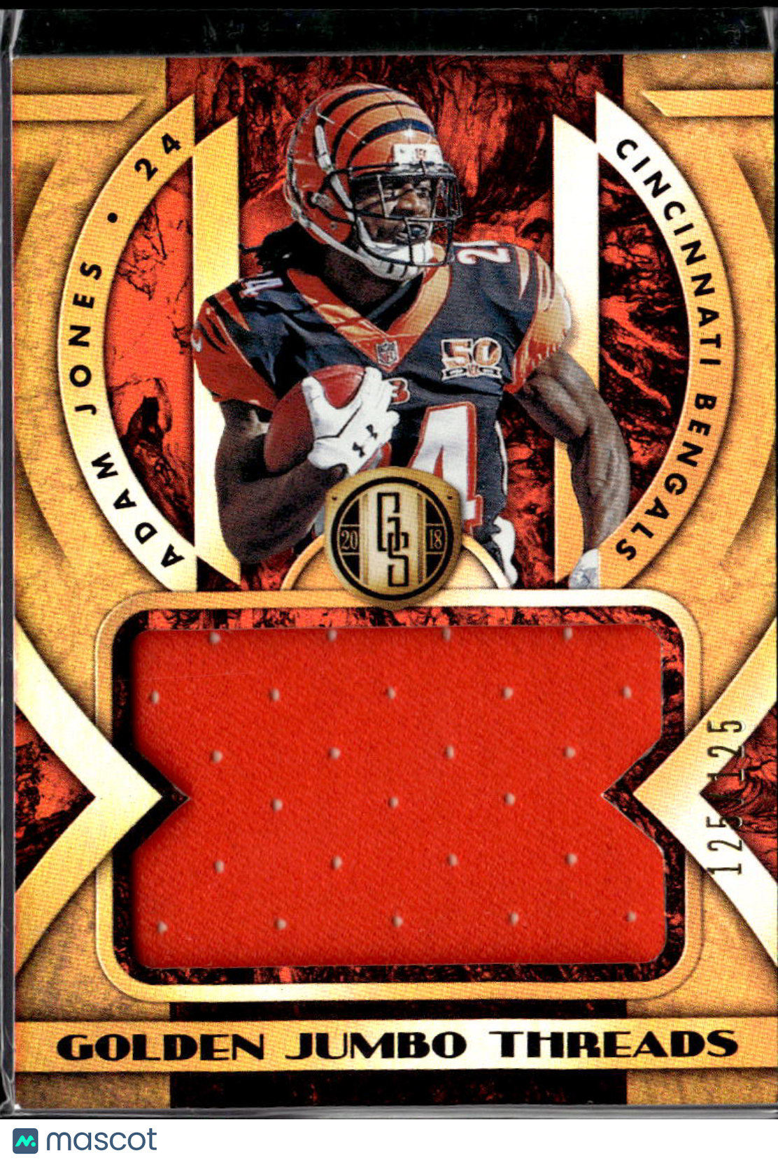 Adam Jones 2018 Gold Standard Game Worn Jersey Patch 125/125 Cincinnati Bengals