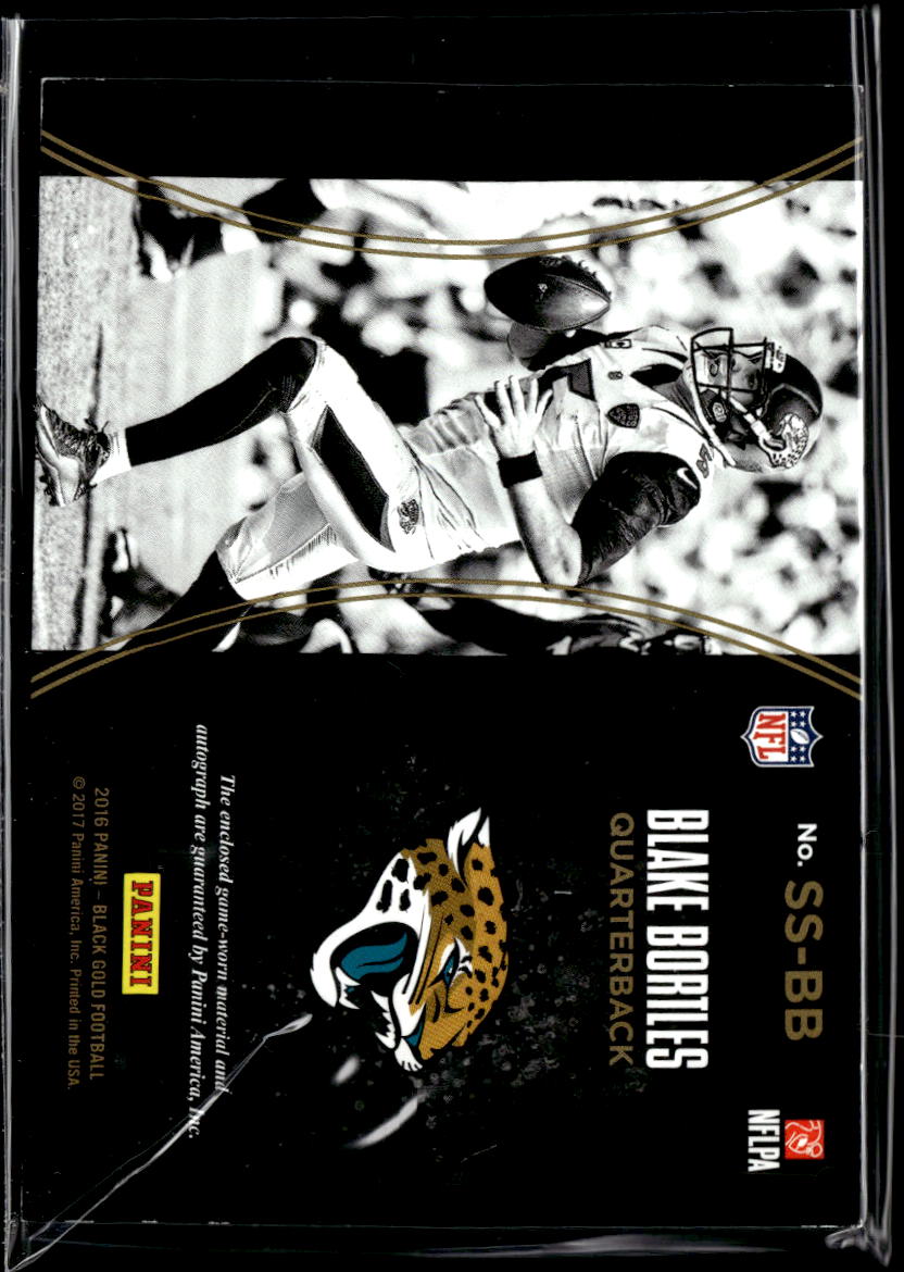Blake Bortles 2017 Black Gold Auto Autograph Game Worn Patch 36/49 Jaguars