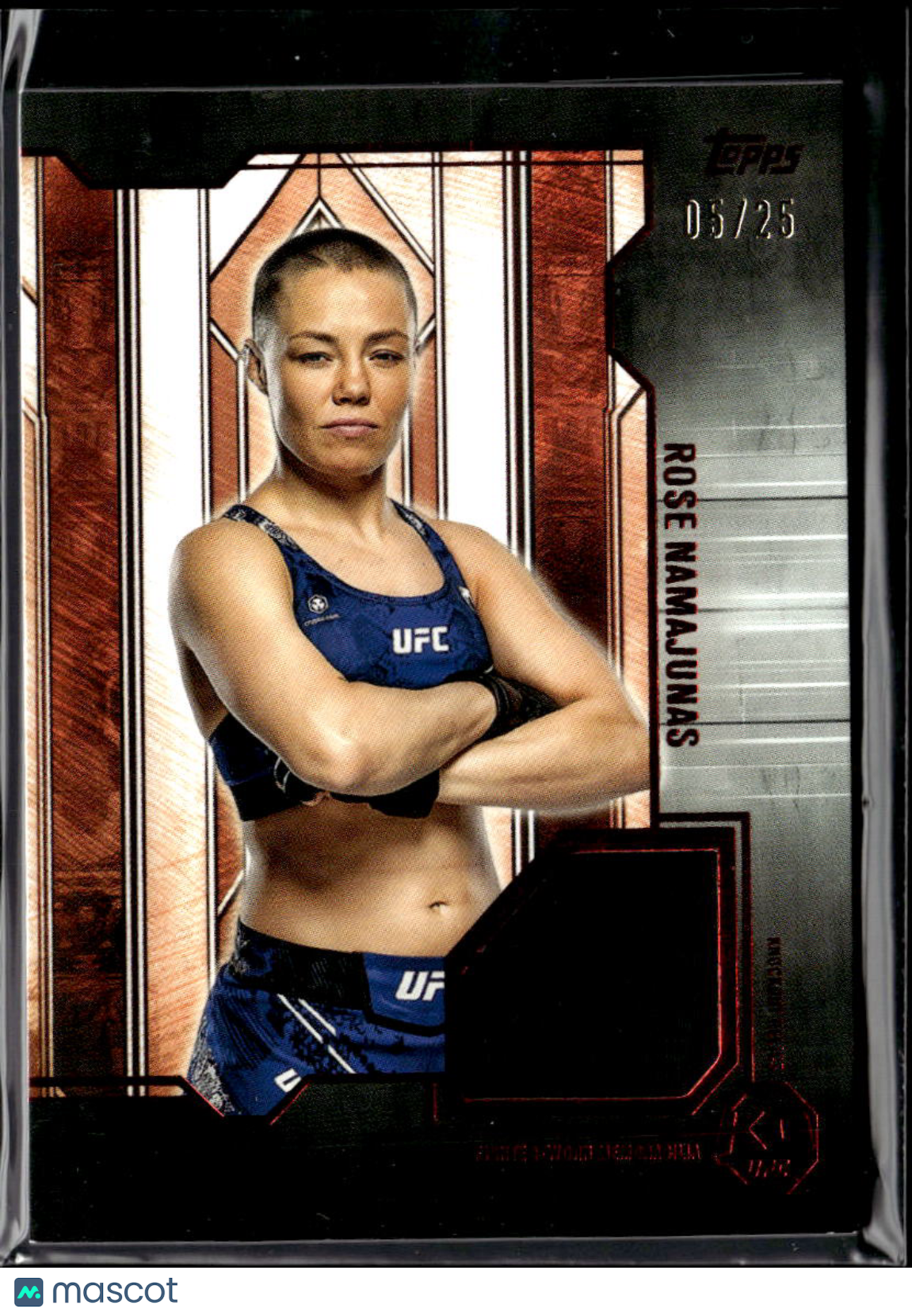 Rose Namajunas 2025 Topps UFC Knockout Relic Patch 5/25