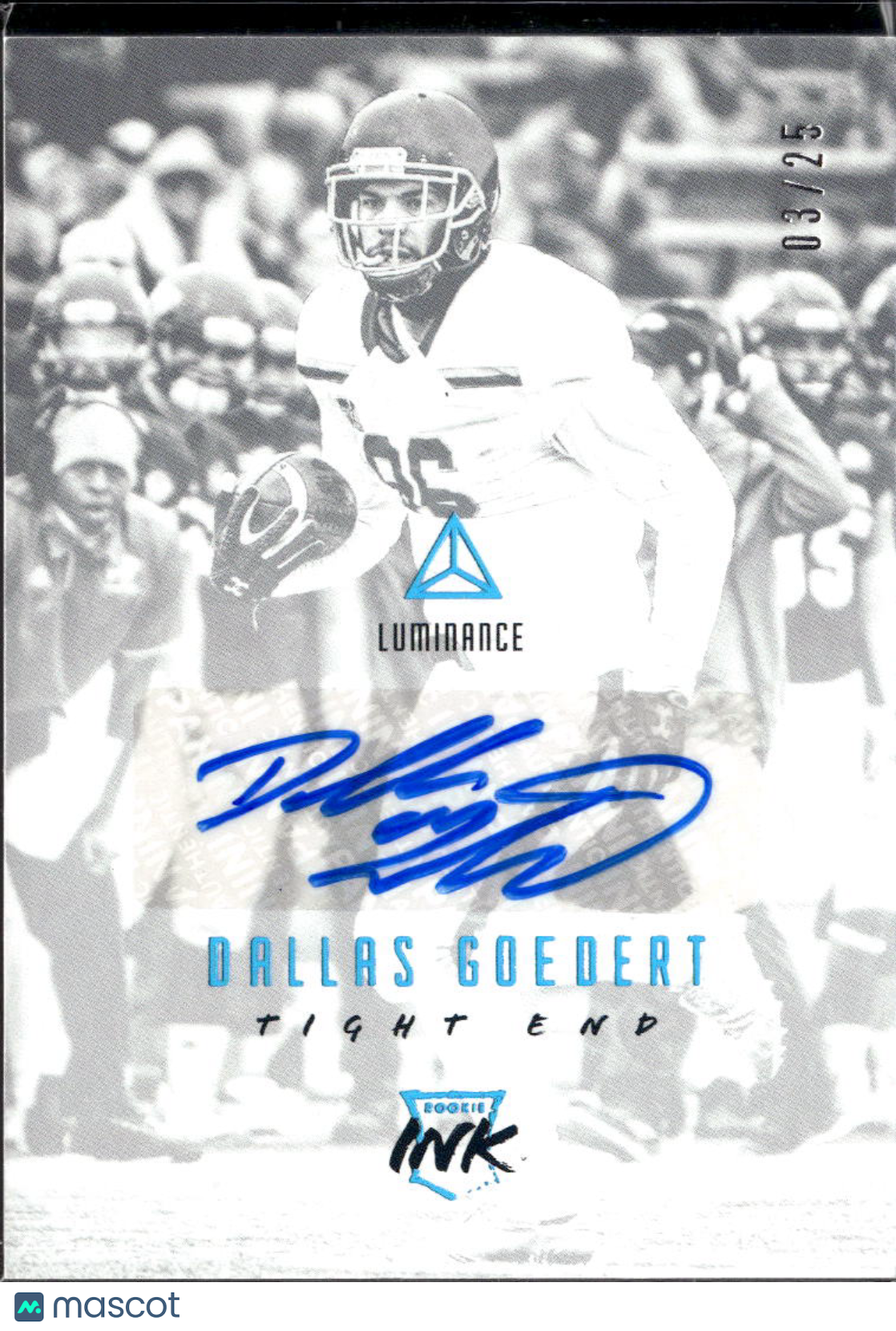 Dallas Goedert 2018 Luminance Auto Autograph RC Rookie 3/25 Philadelphia Eagles