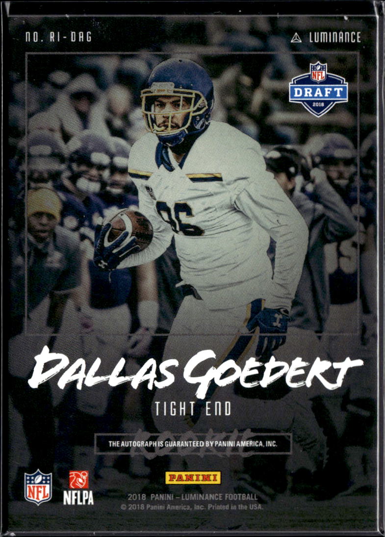 Dallas Goedert 2018 Luminance Auto Autograph RC Rookie 3/25 Philadelphia Eagles