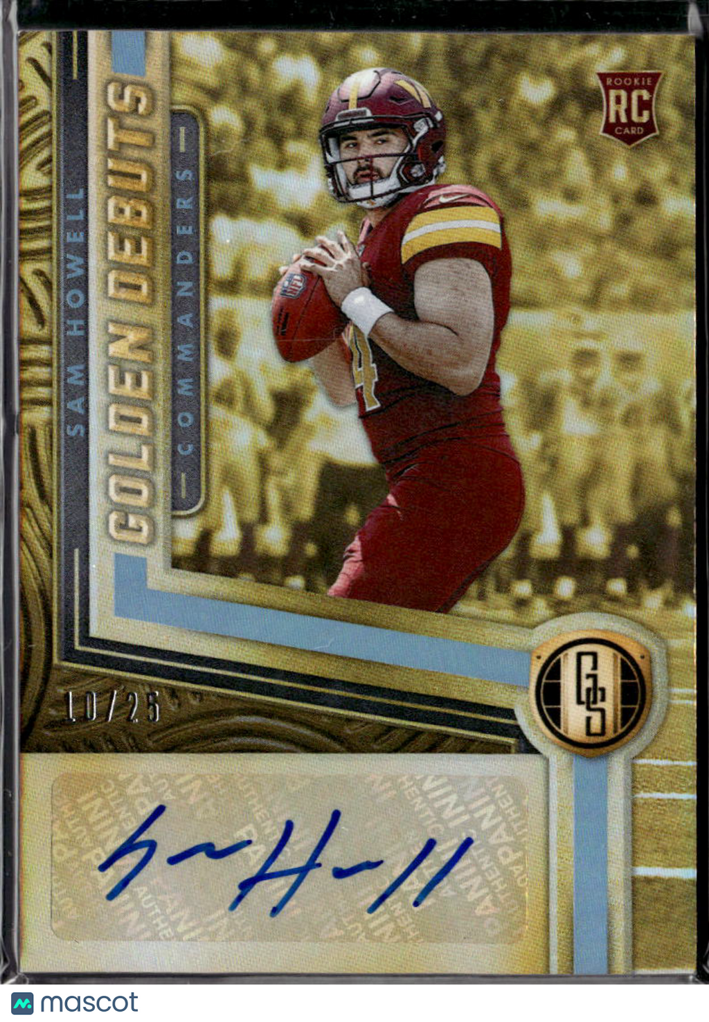 Sam Howell 2022 Gold Standard Auto Autograph RC Rookie 10/25 Commanders