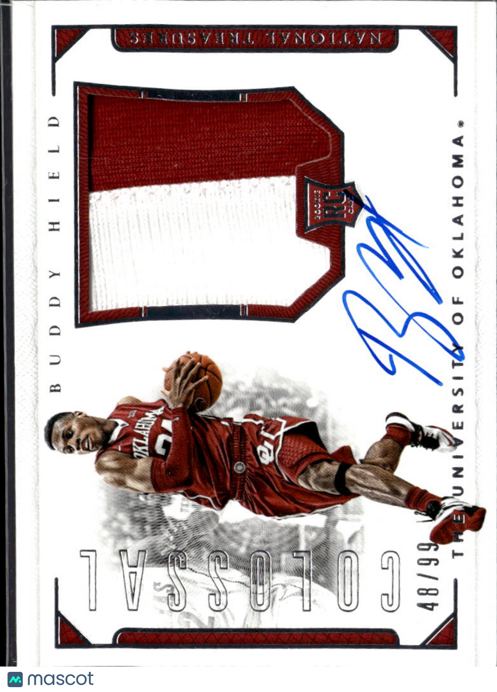 Buddy Hield 2016 National Treasures Auto Autograph Patch RC /99 Oklahoma Sooners