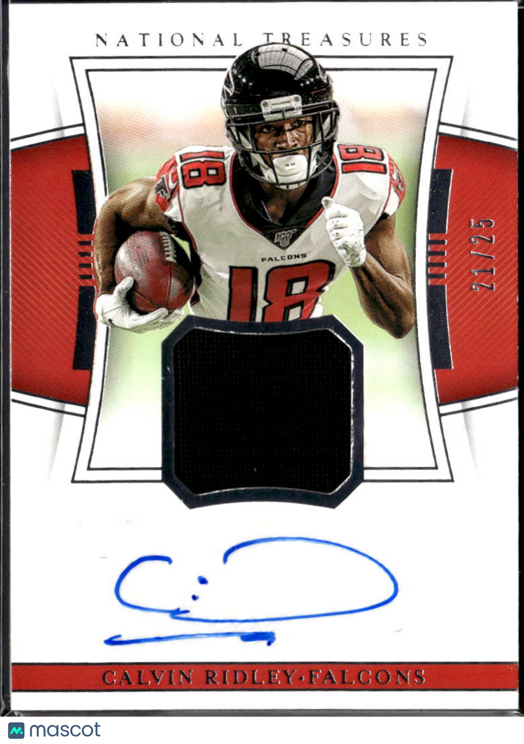 Calvin Ridley 2020 National Treasures Auto Autograph Patch 21/25 Atlanta Falcons