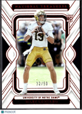 Riley Leonard 2025 National Treasures Rookie RC 32/50 Notre Dame Colts