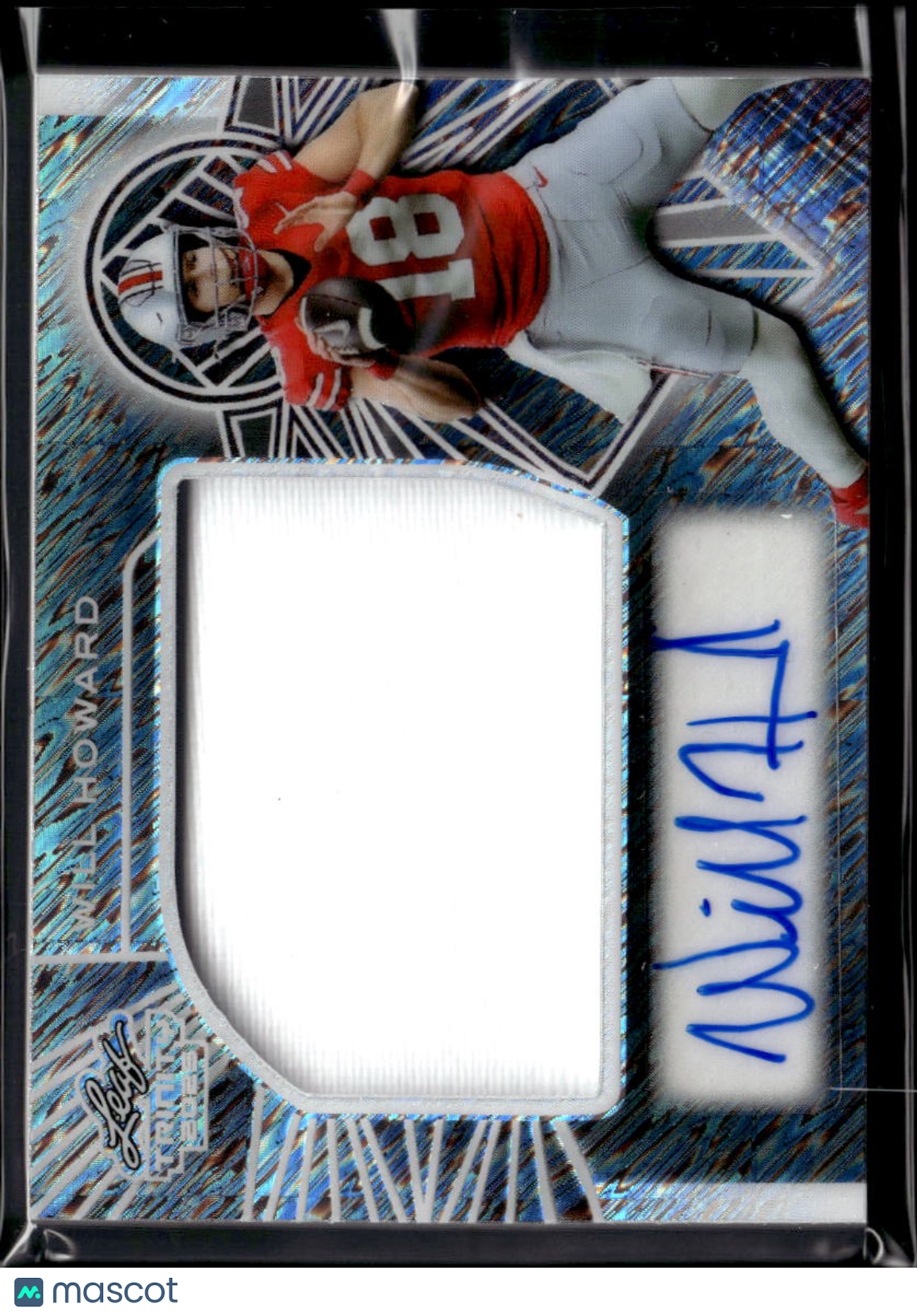 Will Howard 2025 Leaf Trinity Auto Autograph Patch RC 9/10 Ohio State Buckeyes