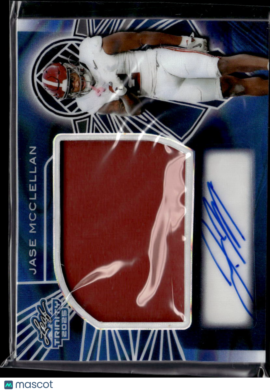 Jase McClellan 2025 Leaf Trinity Jersey Autograph Auto 1/1 Alabama Crimson Tide