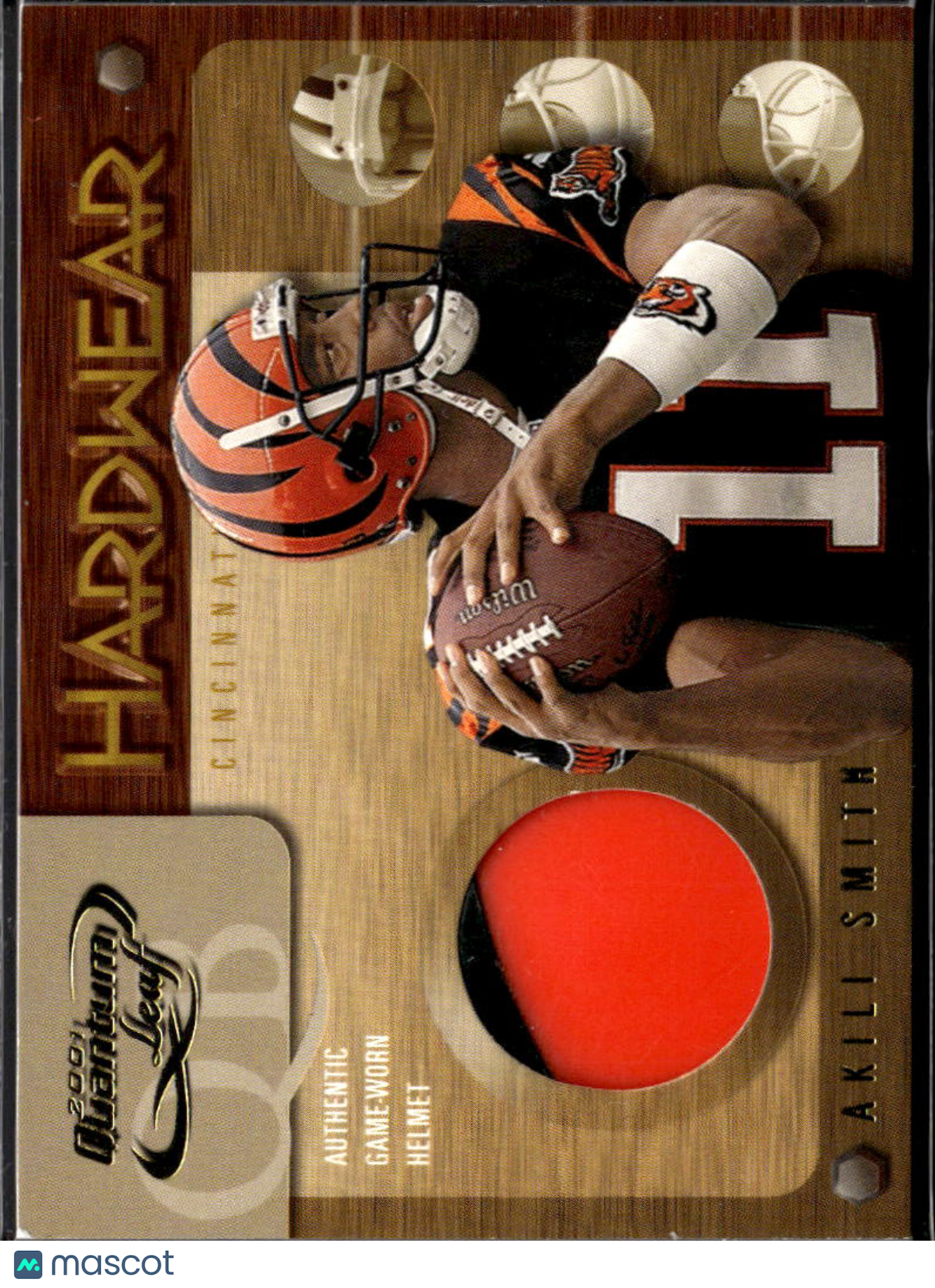 Akili Smith 2001 Leaf Quantum Hardwear Authentic Game-Worn Helmet /100 Bengals