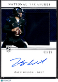 Zach Wilson 2021 Panini National Treasures Collegiate Patch RC Auto /99 BYU