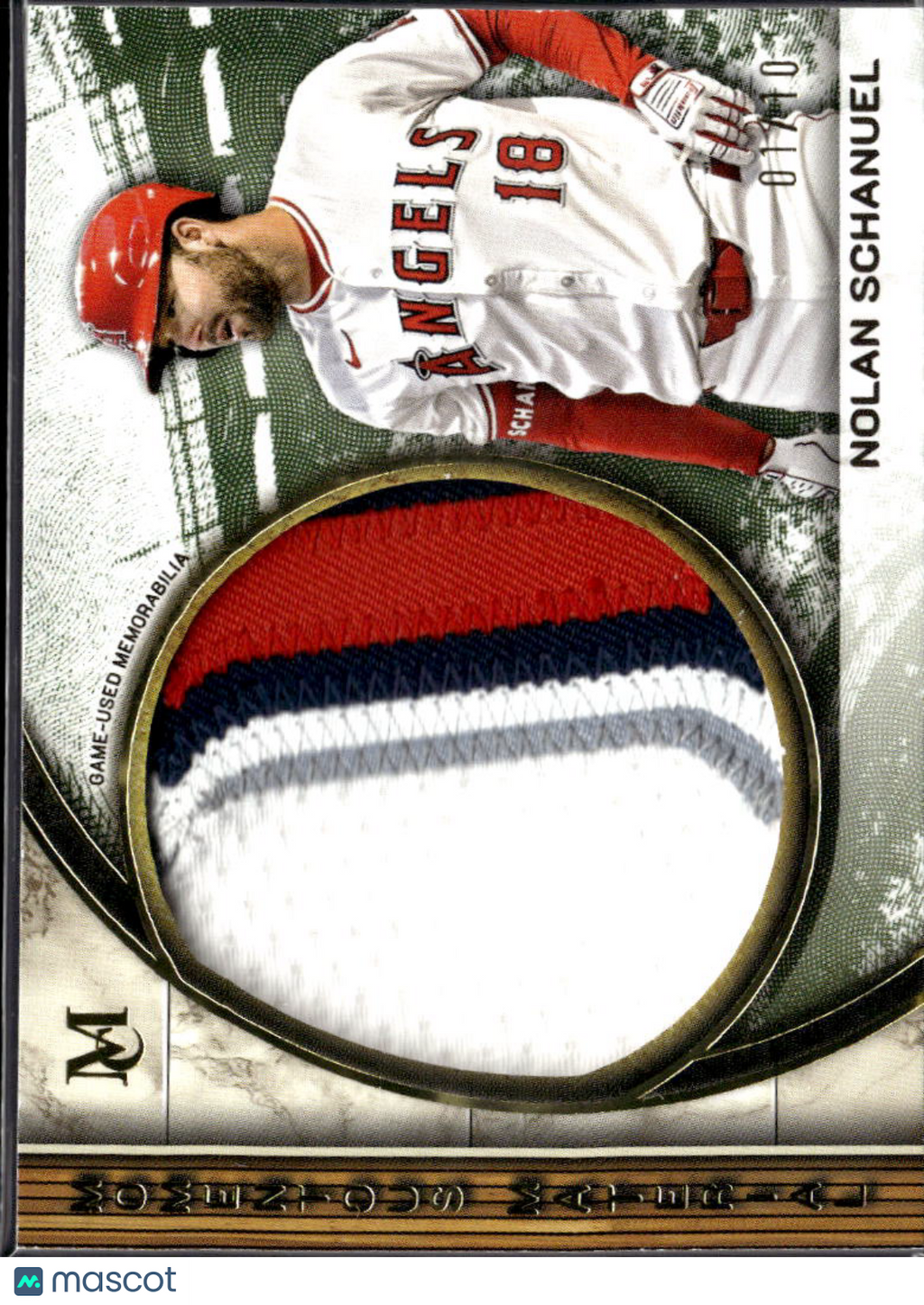 Nolan Schanuel 2025 Topps Museum Collection Momentous Jumbo Patch Relic Angels
