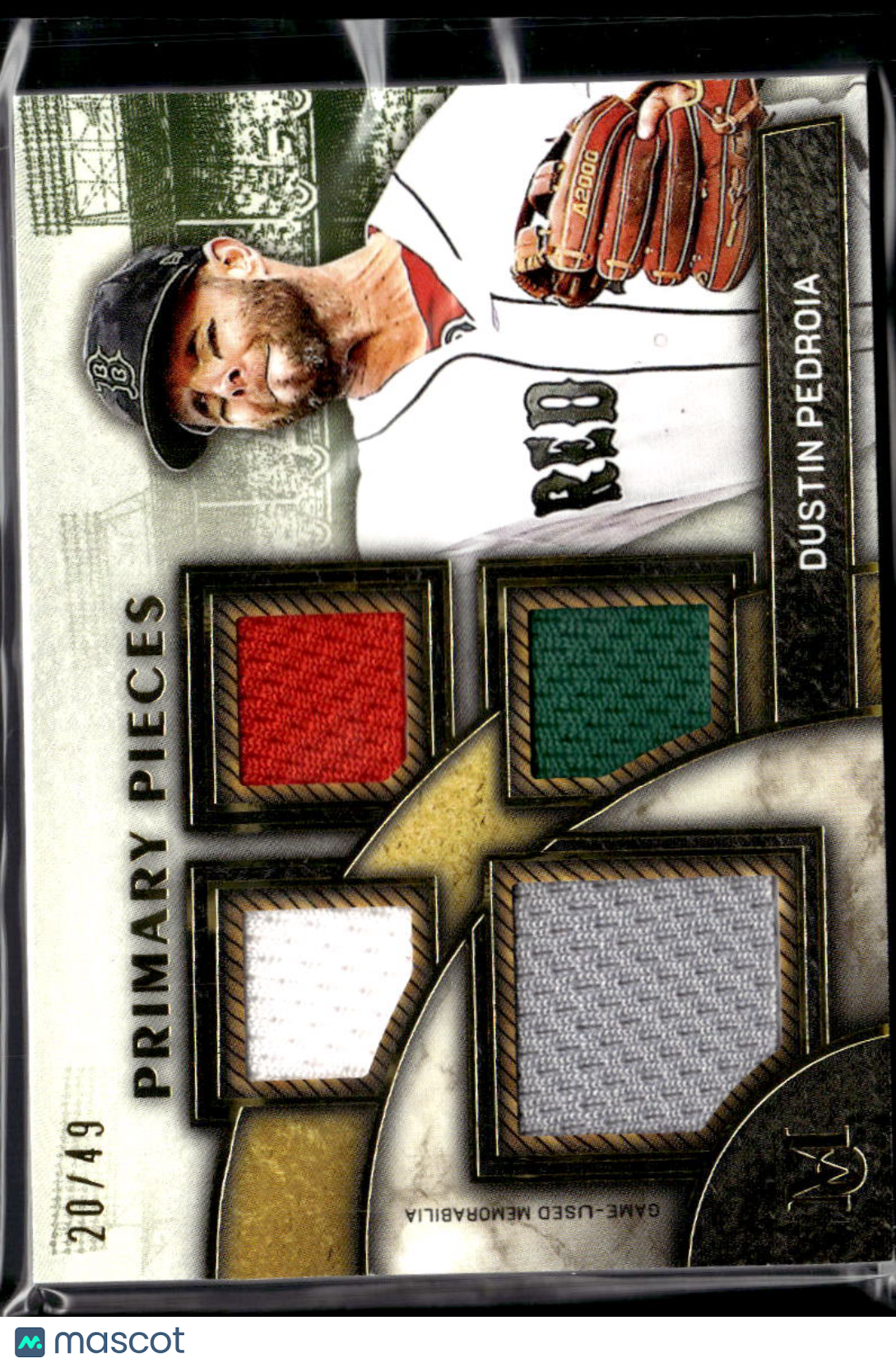 Dustin Pedroia 2025 Topps Museum Primary Pieces Quad Relic /49 Red Sox