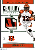 Jeremy Hill 2018 National Treasures Century Materials Logo Patch /5 Bengals