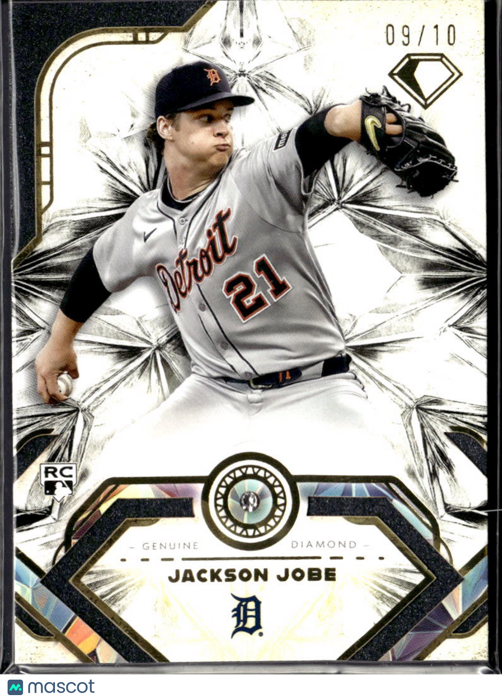 Jackson Jobe 2025 Topps Gilded Diamond RC Genuine Diamond /10 Detroit Tigers